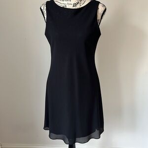 Alyn Paige Vintage Black Shimmer Sleeveless Slip Dress, Size 7/8